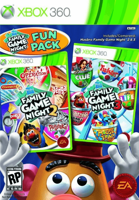 Hasbro Family Game Night box art for Xbox 360